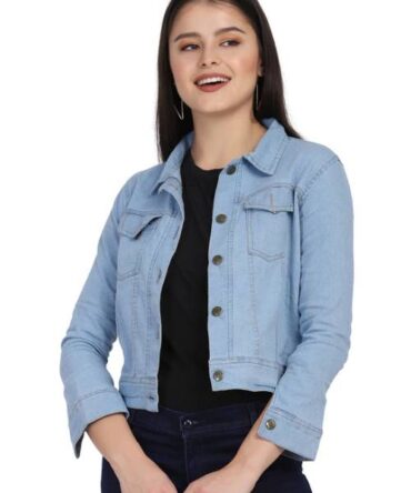Womens Regular Denim Blue Jacket