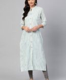 Cotton Stripe Straight Kurta