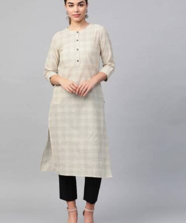 Off White Straight Kurta