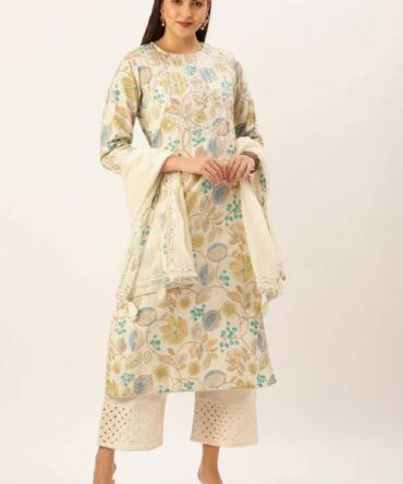 Cream Kurta Suit Sets